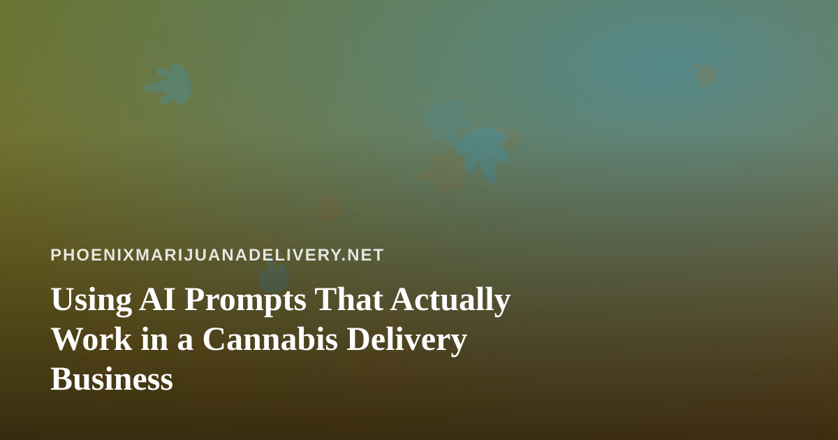 Using AI Prompts That Actually Work in a Cannabis Delivery Business